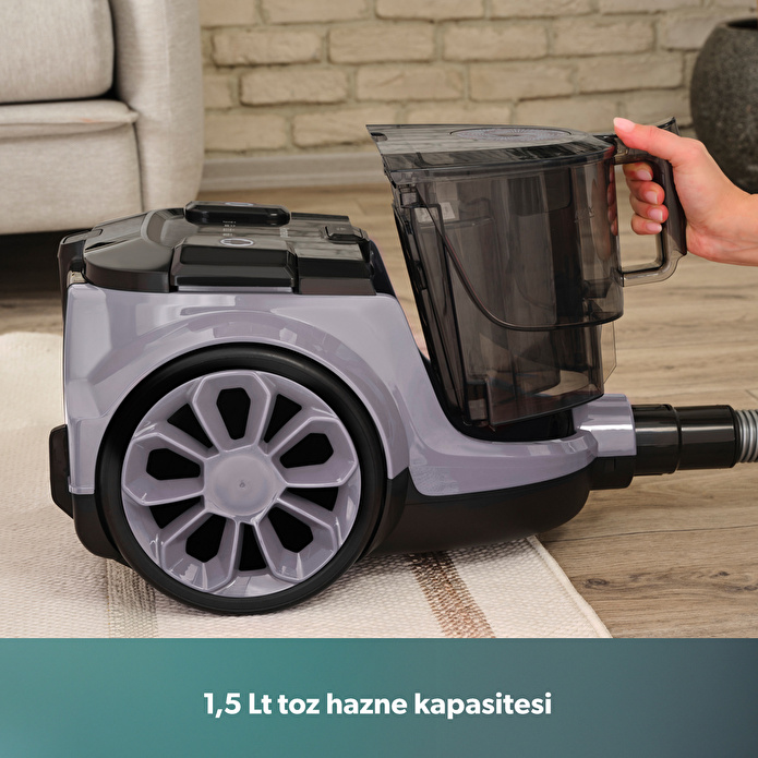 Homend Dustroyer 1255H Toz Torbasız Elektrikli Süpürge Lila