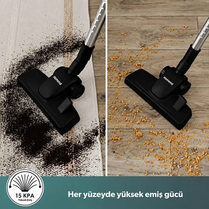 Homend Dustroyer 1255H Yatay Süpürge Siyah