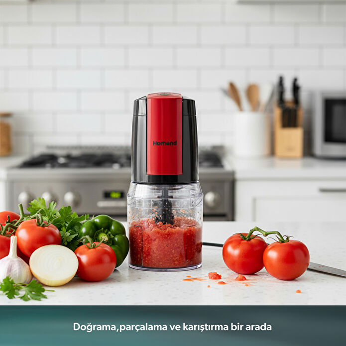 Homend Robochop 2110h Doğrayıcı Siyah Kırmızı