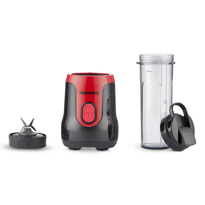 Homend Mixfresh 7026H Kişisel Smoothie Blender Siyah Kırmızı