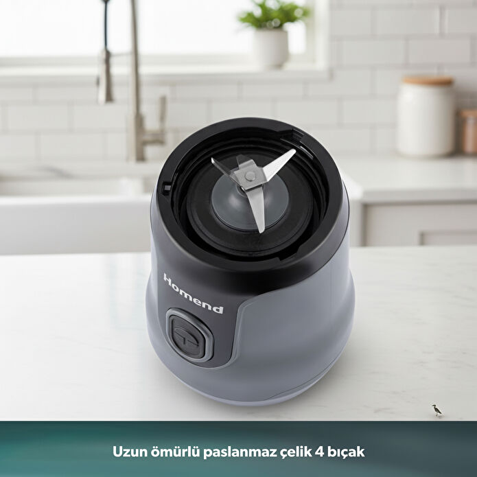Homend Mixfresh 7026H Kişisel Smoothie Blender Antrasit Siyah