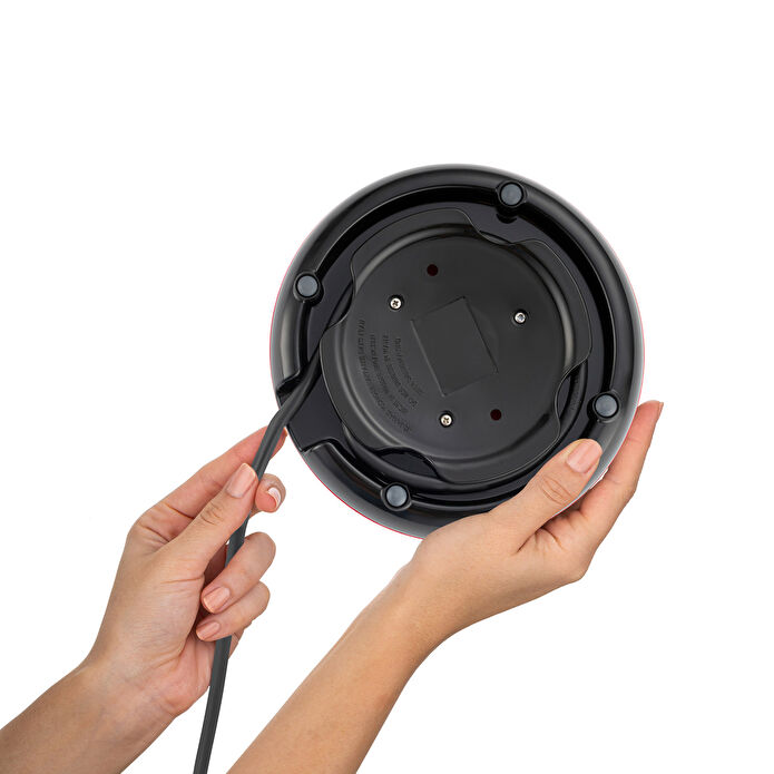 Homend Infinity 1764H Cam Çay Makinesi Siyah Kırmızı