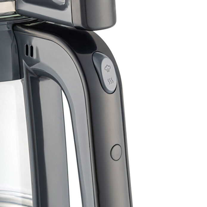 Homend Infinity 1764H Cam Çay Makinesi Antrasit Siyah