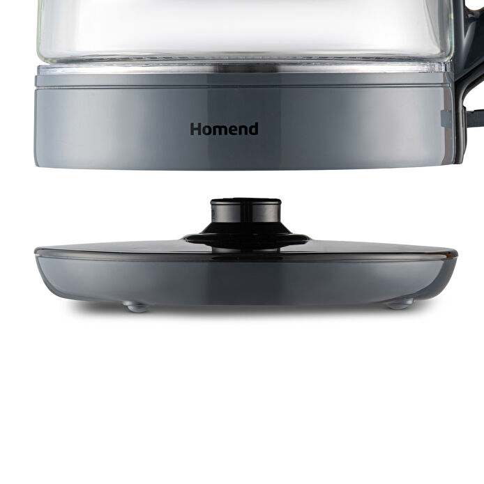 Homend Infinity 1764H Cam Çay Makinesi Antrasit Siyah