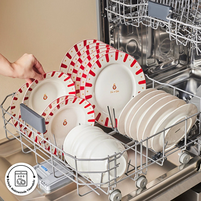 Karaca x Galatasaray Lisanslı Forever Bone 24 Parça 6 Kişilik Yemek Takımı