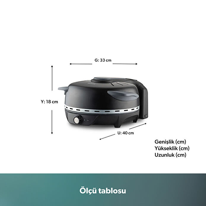 Homend Közy °400 Pizza Pide Lahmacun ve Sebze Közleme Makinesi