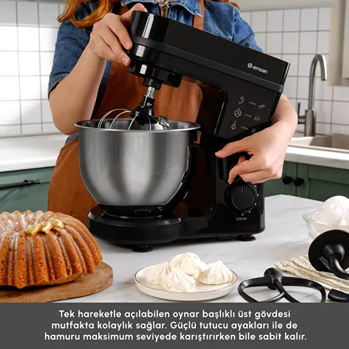 Emsan Maestrochef Stella Hamur Yoğurma Makinesi Black 1500W 5L