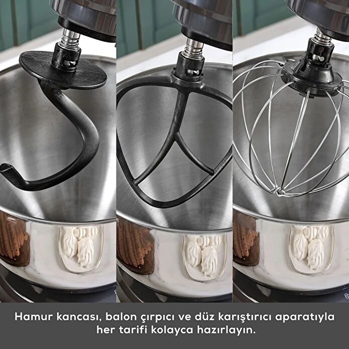 Emsan Maestrochef Stella Hamur Yoğurma Makinesi Space Gray 1500W 5L