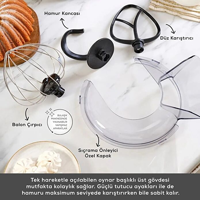 Emsan Maestrochef Stella Hamur Yoğurma Makinesi White 1500W 5L