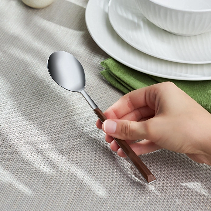Emsan Salzburg Ahşap Saplı Tekli Yemek Kaşığı 20 cm
