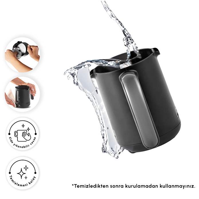 Emsan Kumda 5 Fincan Kapasiteli Türk Kahve Makinesi Black