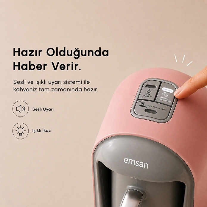 Emsan Kumda Türk Kahve Makinesi Pearly Pink