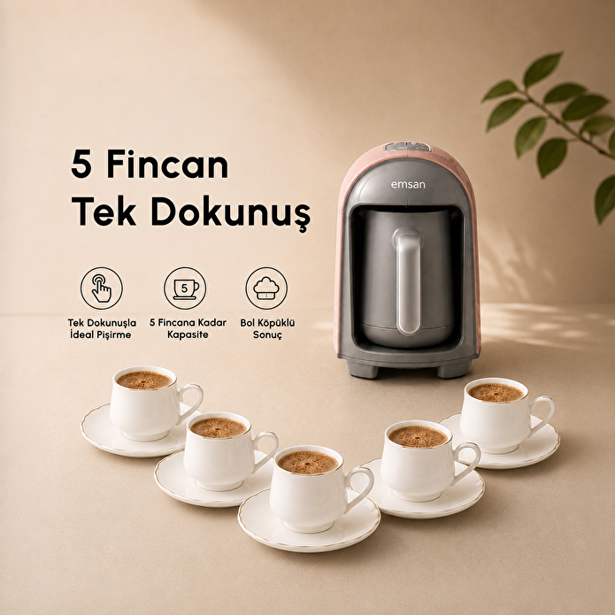 Emsan Kumda Türk Kahve Makinesi Pearly Pink