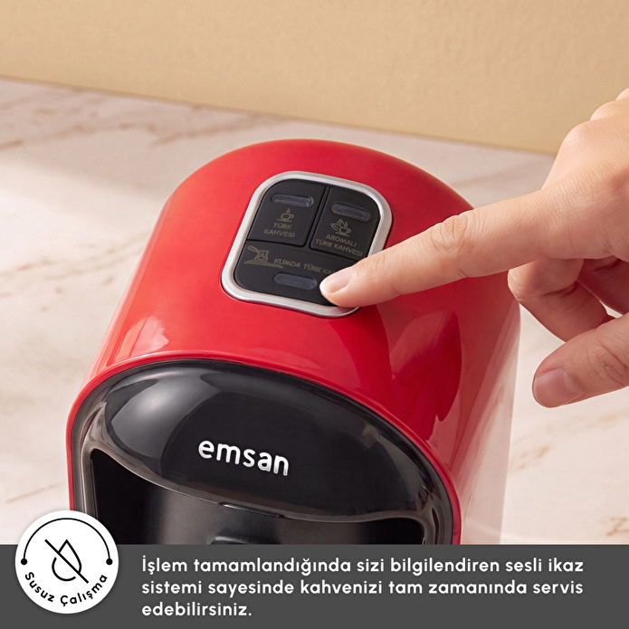 Emsan Kumda 5 Fincan Kapasiteli Türk Kahve Makinesi Ruby