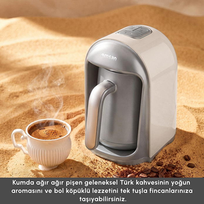 Emsan Kumda 5 Fincan Kapasiteli Türk Kahve Makinesi Starlight