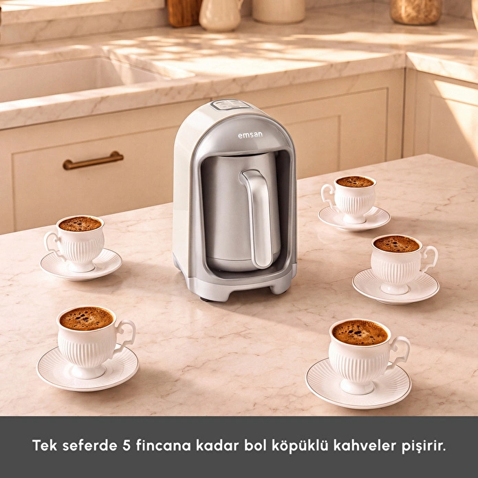Emsan Kumda 5 Fincan Kapasiteli Türk Kahve Makinesi Starlight