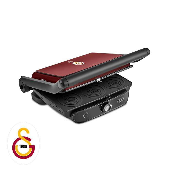 Karaca x Galatasaray Lisanslı Gastro Grill Glass 6 Dilim Kapasiteli Izgara ve Tost Makinesi Kırmızı 2400 W