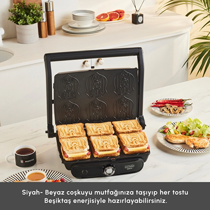 Karaca x Beşiktaş Lisanslı Taraftar Logo Plakalı Tost Makinesi