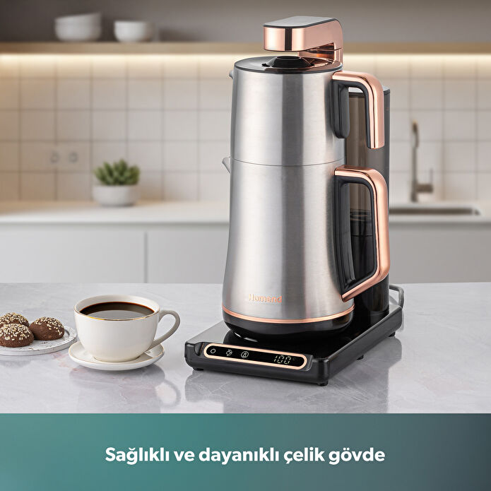 Homend Teabot 1785H Konuşan Otomatik Çay Makinesi Bakır