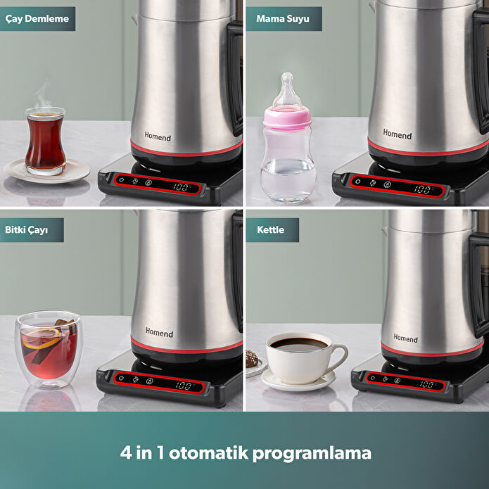 Homend Teabot 1786H Konuşan Otomatik Çay Makinesi Siyah