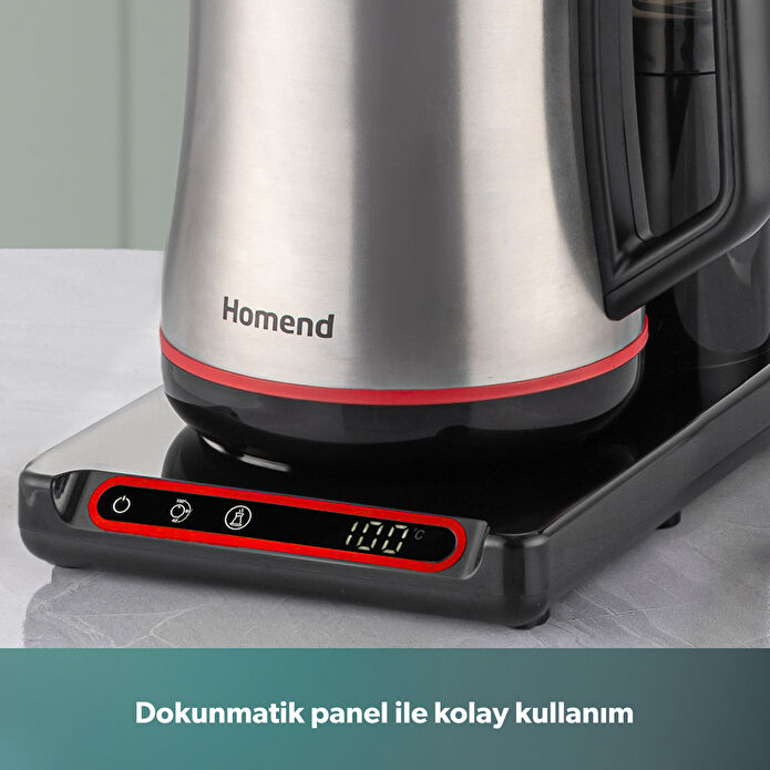Homend Teabot 1786H Konuşan Otomatik Çay Makinesi Siyah