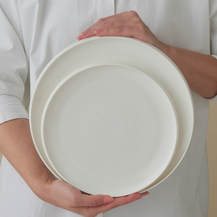 Karaca Stream Bone Aris White 53 Parça 12 Kişilik Yemek Takımı