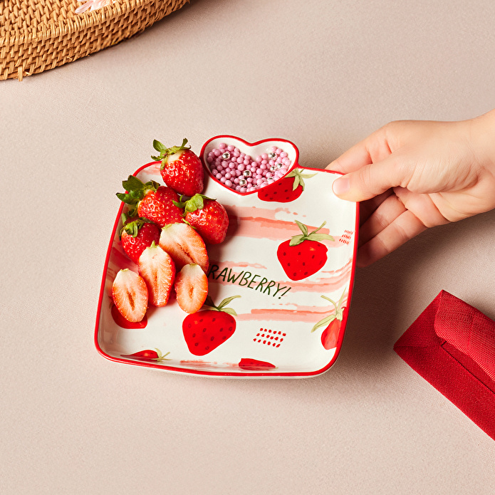 Karaca Strawberry Kalpli Sunumluk 19 cm