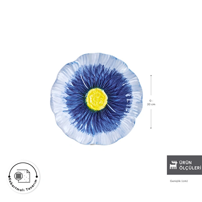 Karaca Bluebell Çukur Tabak 20 cm
