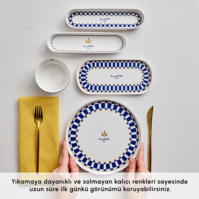 Karaca x Fenerbahçe Lisanslı Forever Bone 14 Parça 6 Kişilik Kahvaltı Takımı