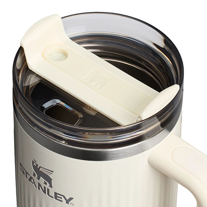 Stanley The Quencher Fluted Tumbler Pipetli Termos Bardak 1,18L Cream Gloss