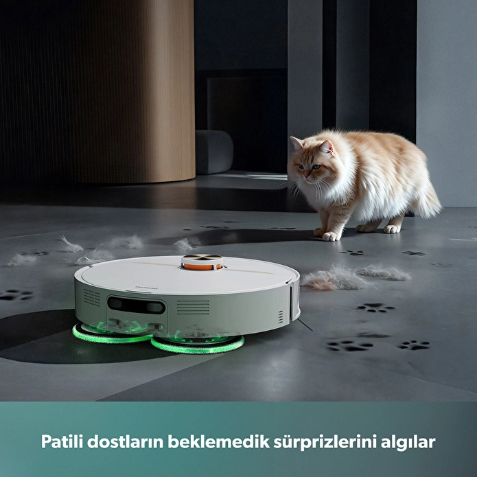 Homend Alex 50 Pro AI Destekli Akıllı Robot Süpürge 28000 Pa Emiş Güçlü Beyaz