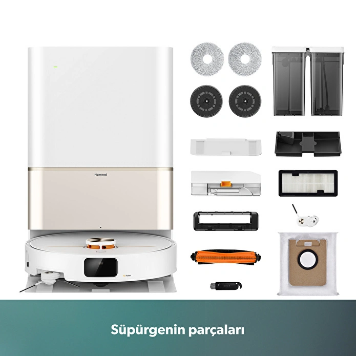 Homend Alex 50 Pro Akıllı Robot Süpürge 28000 Pa Emiş Gücü