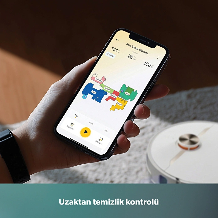 Homend Alex 50 Pro Akıllı Robot Süpürge 28000 Pa Emiş Gücü