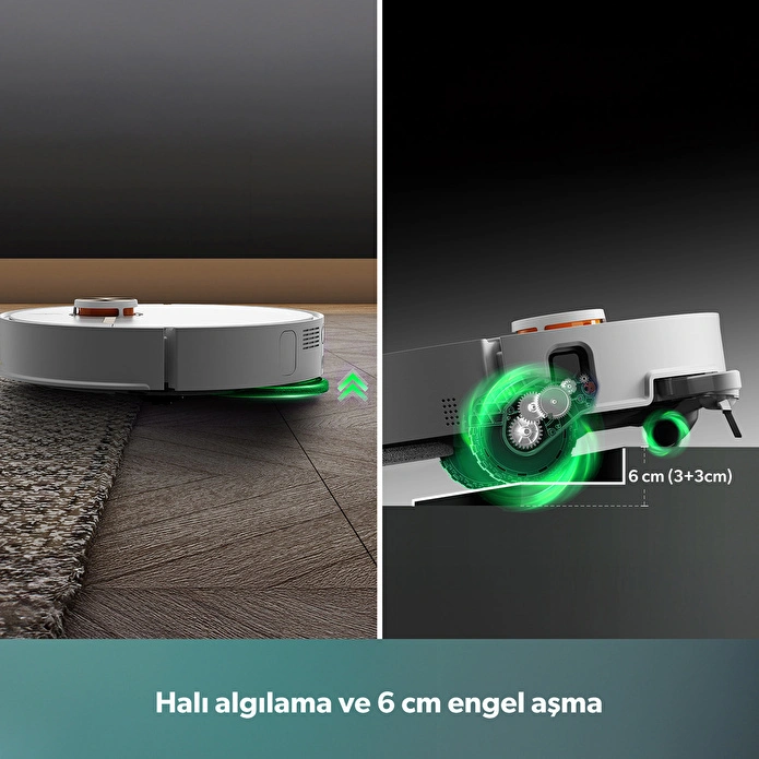 Homend Alex 50 Pro Ulticlean AI Destekli Akıllı Robot Süpürge 28000 Pa Emiş Güçlü Beyaz