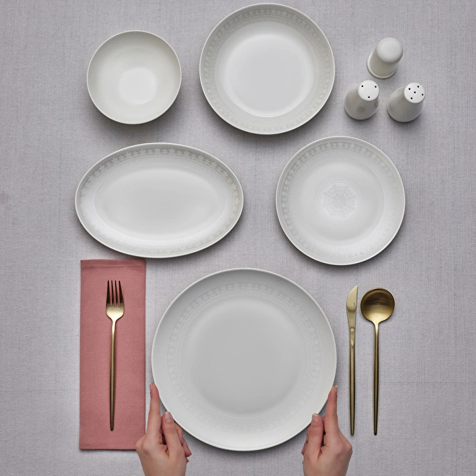 Emsan Forever Bone Arte 53 Parça 12 Kişlilik Yemek Takımı