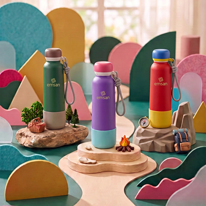 Emsan Thermos Bottle Çelik Sızdırmaz Termos 750 ml Mor