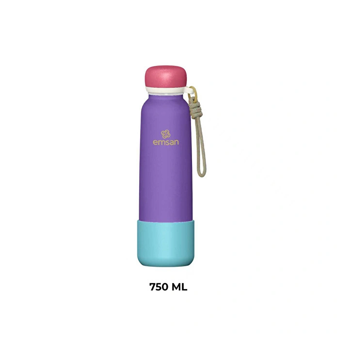 Emsan Thermos Bottle Çelik Sızdırmaz Termos 750 ml Mor