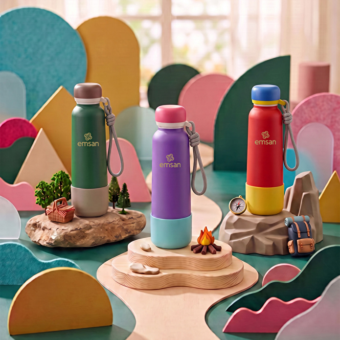 Emsan Thermos Bottle Çelik Sızdırmaz Termos 750 ml Yeşil