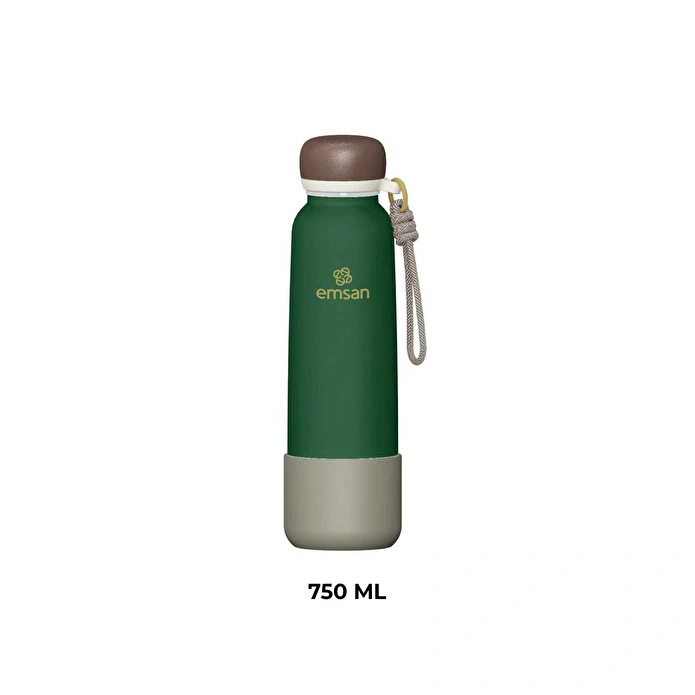 Emsan Thermos Bottle Çelik Sızdırmaz Termos 750 ml Yeşil