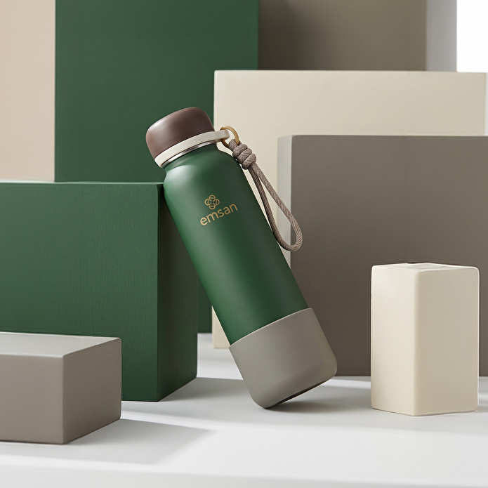 Emsan Thermos Bottle Çelik Sızdırmaz Termos 750 ml Yeşil