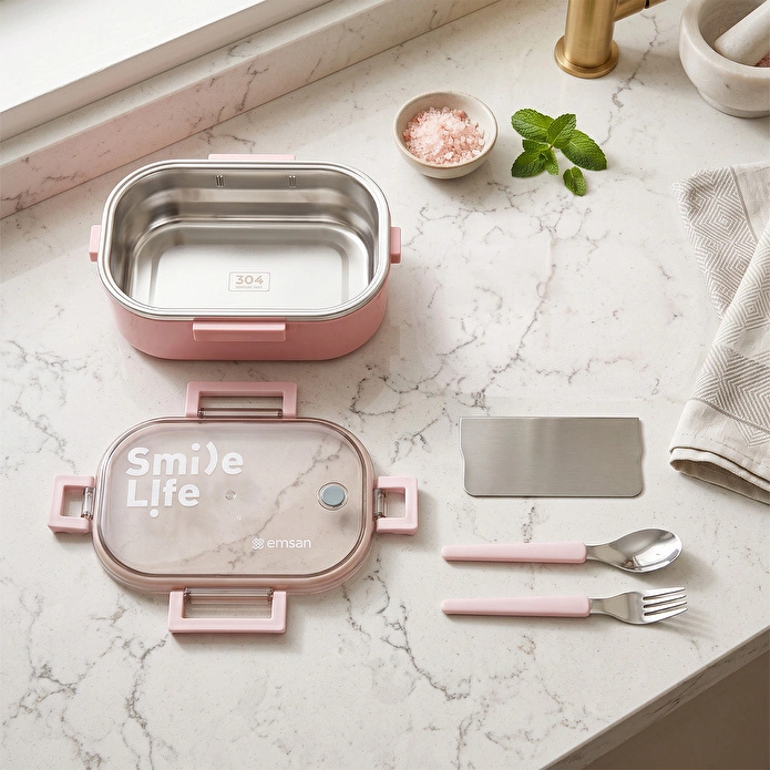 Emsan Smile Life Lunch Box Pembe