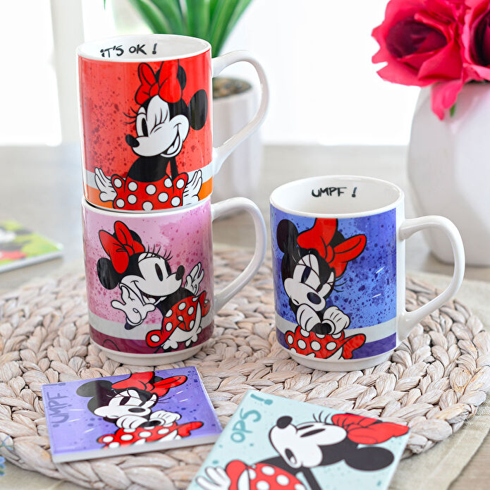Egan Mickey Mouse Minnie Kupa Kırmızı