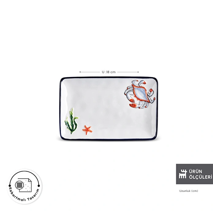 Karaca Atlantis Meze Tabağı Yengeç 18 cm