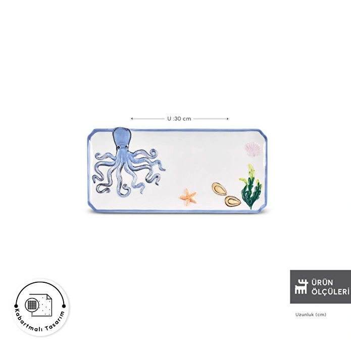 Karaca Atlantis Kayık Tabak 30 cm