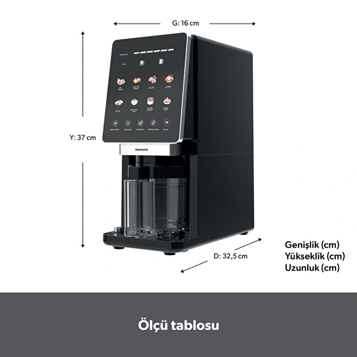 Homend IceArtizan 8-in-1 Dondurma Ve Frozen Makinesi