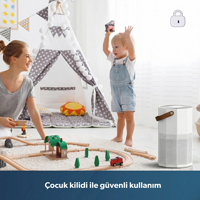 Homend 9012H Wi-Fi Destekli UV-C ve İyonizerli Akıllı Hava Temizleme Makinesi