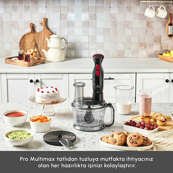 Emsan Pro Multimax 6 in 1 Çok Amaçlı Mutfak Robotu Black