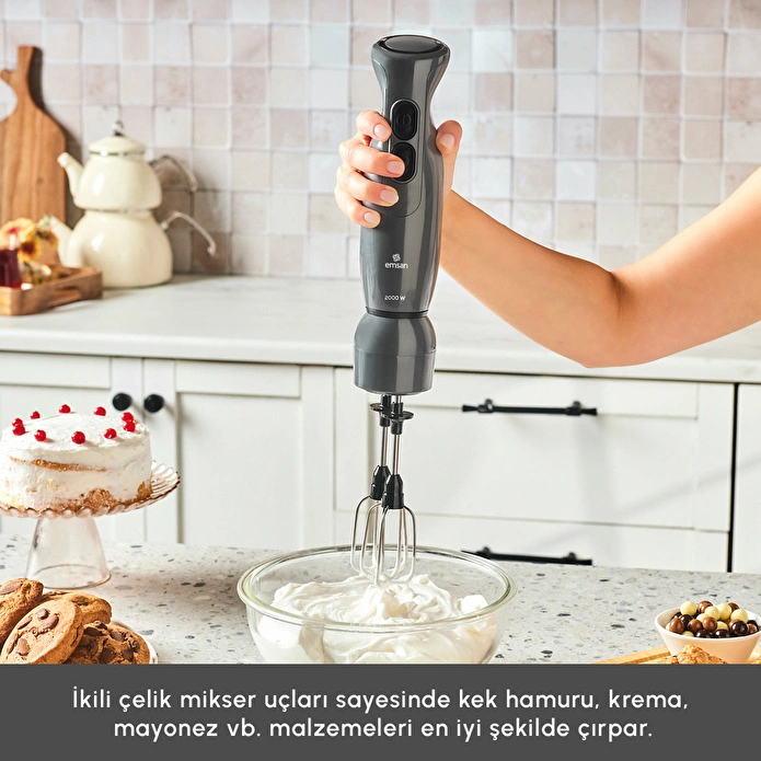 Emsan Pro Multimax 6 in 1 Çok Amaçlı Mutfak Robotu Space Gray 2000 W