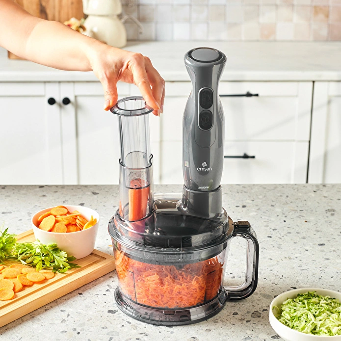 Emsan Pro Multimax 6 in 1 Çok Amaçlı Mutfak Robotu Space Gray 2000 W
