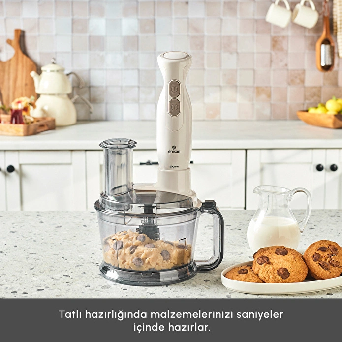 Emsan Pro Multimax 6 in 1 Çok Amaçlı Mutfak Robotu İconic Beige